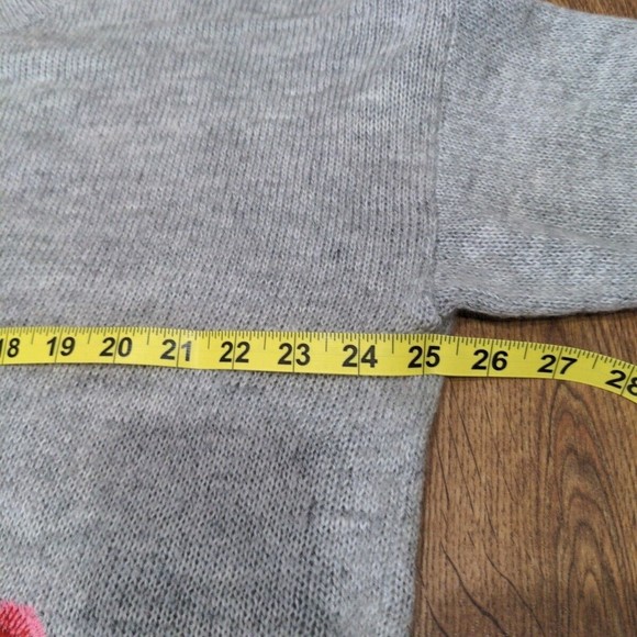 Umgee Womens Floral Embroidered Sweater Size Small Oversized Gray Slouchy Loose - Picture 14 of 16